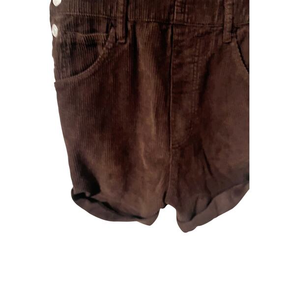 NWT We The Free Corduroy Short Overalls – Size Medium – Brown msrp $108 - Picture 4 of 10